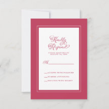 Elegante Enclosure de Casamento Moderno Vermelho M