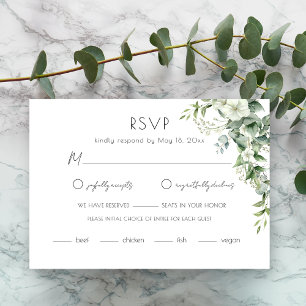 Cartão RSVP Elegante Eucalyptus Greenery