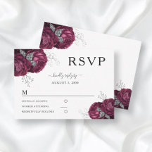 Elegante Floral Burgundy Casamento Elegante