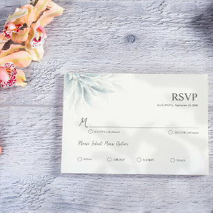 Cartão RSVP Elegante Foliage Modern