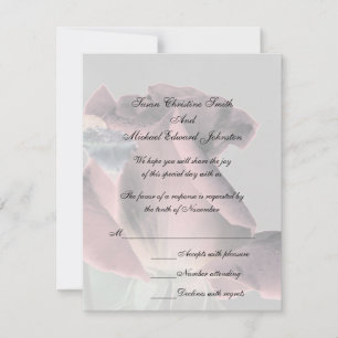 Cartão RSVP Elegante Rosebud Wedding