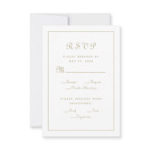 Elegante Script Meal Choice Gabinete de Casamento 