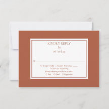 Elegante Simples Moderno Casamento Terracota