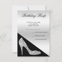 Elegante Stiletto Lantejoulas, Aniversário Prata e