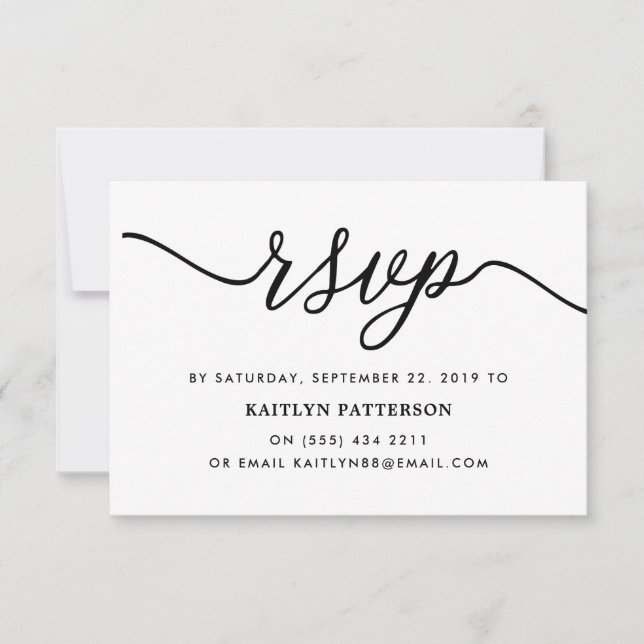 Cartão RSVP Elizabeth Munoz-Miranda (Frente)