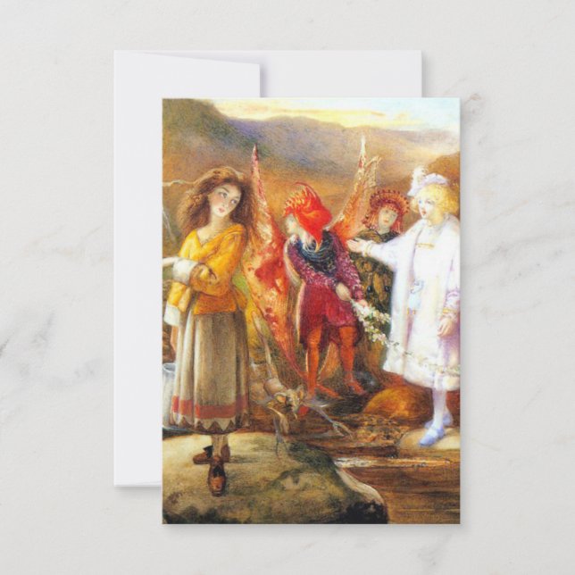 Cartão RSVP Em Fairyland John Anster Fitzgerald (Frente)