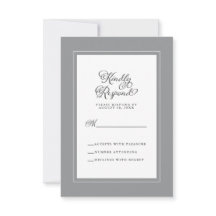 Enclosure de Casamento Elegante Cinza e Branco