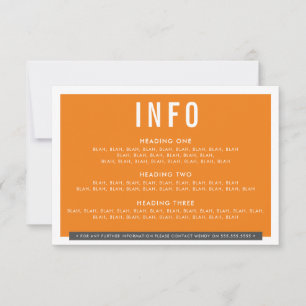 Cartão RSVP ENCLOSURE DETALHES da cinza ousada de bloco divert