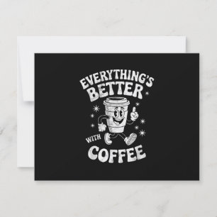 Cartão RSVP Engraçado Retro Vintage Cafés Homens ou Mulheres C