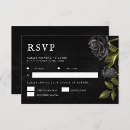 Cartão RSVP Escolha da Refeição de Casamento Gótico