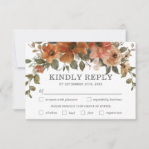 Escolha da Rust Orange Copper Floral Casamento out