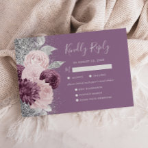 Escolha de Refeição Casamento Floral Rosa Malva Pr