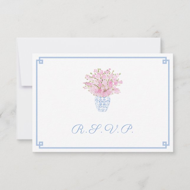 Cartão RSVP Escolha de Refeição de Casamento de Ginger Clássic (Frente)