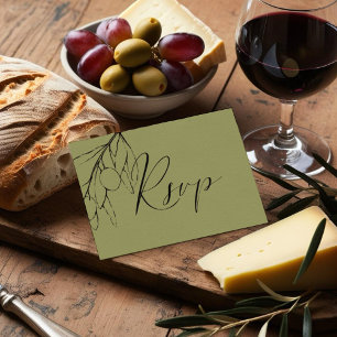 Cartão RSVP Escolha de Refeição Simples do Branqueamento de Ol