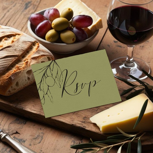 Cartão RSVP Escolha de Refeição Simples do Branqueamento de Ol (Criador carregado)