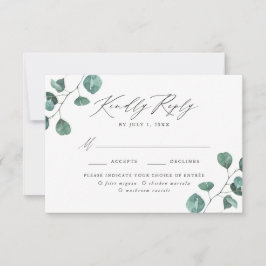 Cartão RSVP Escolha moderna de Eucalyptus Greenery