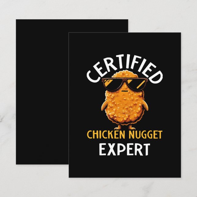 Cartão RSVP Especialista em Nugget de frango certificado (Frente/Verso)