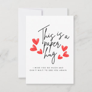 Cartão RSVP Este é um grande abraço de papel - Cartaz de sauda