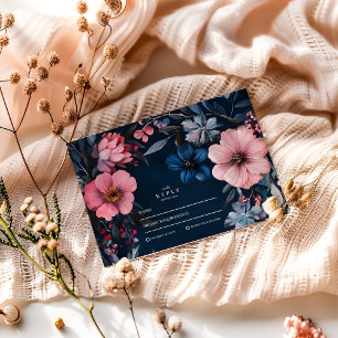 Cartão RSVP Estética de Casamento de Góticos Vintage