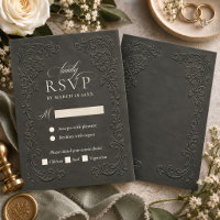 Estilo Floral Vintage Elegante de Casamento Relevo