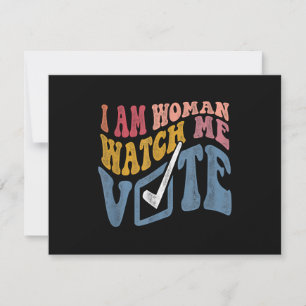 Cartão RSVP Estou Mulher Que Me Assista Votar 2024 Votação Em 
