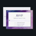 Cartão RSVP Estrela Azul Roxa Moderna David Bar Mitzvah Hebrai<br><div class="desc">Belo Bar judeu religioso Mitzvah RSVP. Design de aquarela moderna, mas elegante, em azul marinho, cores roxas. White Star de David em letras modernas de guião. "É chamado para o TORAH como um Bar Mitzvah". Prefeito para um filho de 13 anos, rapaz. Fácil de editar - basta adicionar suas informações...</div>