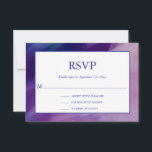 Cartão RSVP Estrela Azul Roxa Moderna David Bar Mitzvah Hebrai<br><div class="desc">Belo Bar judeu religioso Mitzvah RSVP. Design de aquarela moderna, mas elegante, em azul marinho, cores roxas. White Star de David em letras modernas de guião. "É chamado para o TORAH como um Bar Mitzvah". Prefeito para um filho de 13 anos, rapaz. Fácil de editar - basta adicionar suas informações...</div>