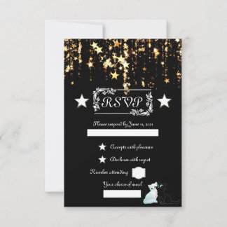 Cartão RSVP Estrelas brilhantes