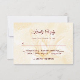 Cartão RSVP Eteal Magnolia Flower, Casamento