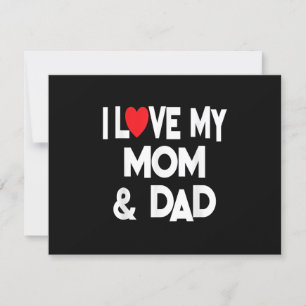 Cartão RSVP Eu Amo Minha Mãe E Pai - Celebrar Fath Familiar