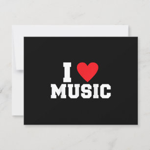 Cartão RSVP Eu amo o Music Lover