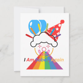 Cartão RSVP Eu estou sóbrio de novo