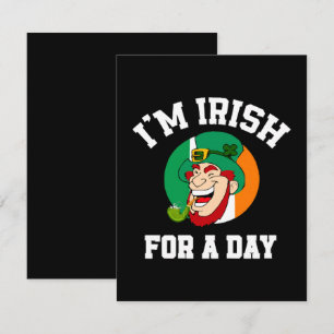 Cartão RSVP Eu sou irlandês por um dia.