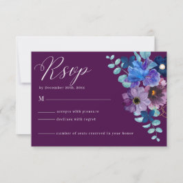 Cartão RSVP Eucalyptus Minimalista Deixa Casamento Verde