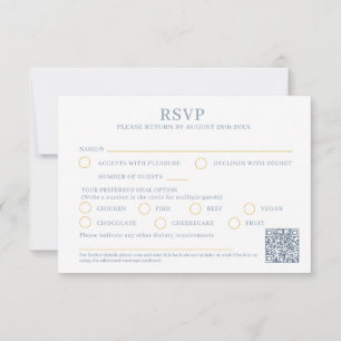 Cartão RSVP evento de casamento da opção da farinha de cinza d