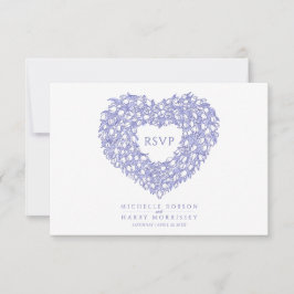 Cartão RSVP Evento de casamento da opção de refeição de tulipa