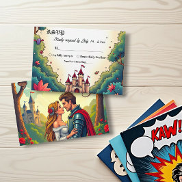 Cartão RSVP Fairytale Uma Vez Em Um Casamento De Woodland Cast