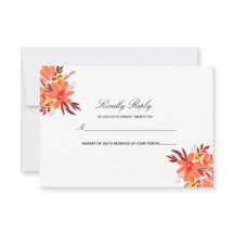 Fall Floral Wedding Orange Dourado Tan Wedding RSV