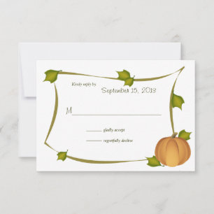 Cartão RSVP Fall Pumpkin Harvest Response Card