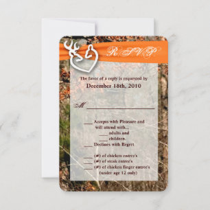 Cartão RSVP fanfarrão Camo da gama do casal dos cervos do
