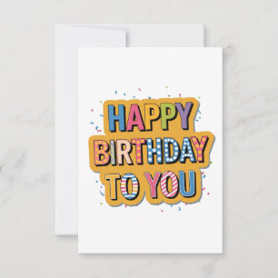 Cartão RSVP Feliz Aniversário Padronizado