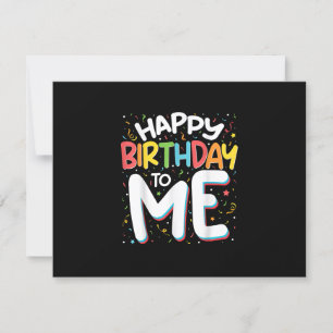 Cartão RSVP Feliz Aniversário Para Mim Festa de aniversário En
