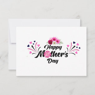 Cartão RSVP Feliz dia das mães design moderno único para prese