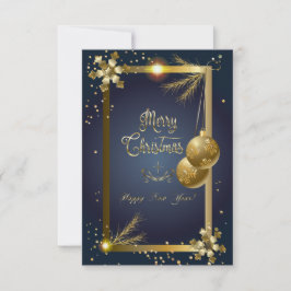 Cartão RSVP Feliz Natal e Feliz ano novo
