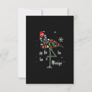 Cartão RSVP Feliz Natal Flamingo