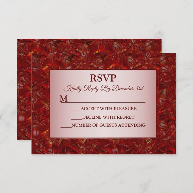 Cartão RSVP Feriados Legais do Partido do Natal Vermelho (Frente/Verso)