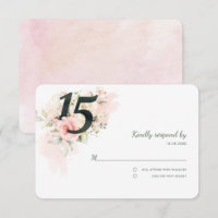 Festa de aniversário de Quinceanera Floral Rosa