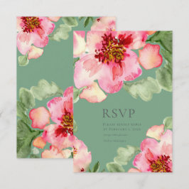 Cartão RSVP Festa de Chá de Noiva Fabulosos Florais