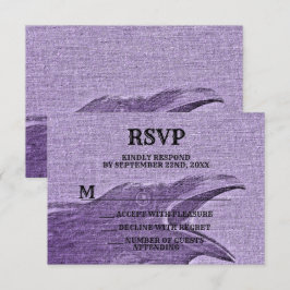 Cartão RSVP Festa de Halloween Assustadora Púrpura Assustada