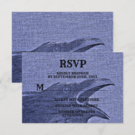 Cartão RSVP Festa do Dia das Bruxas Assustadora Púrpura Azul A